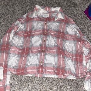 American Eagle Cropped Flannel